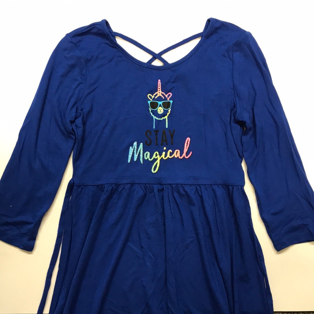 Justice Girls Dress “Stay Magical” Unicorn Llama